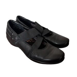 Aetrex Mary Jane Black Leather Shoes-Size9